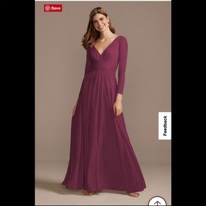 David’s Bridal Wine Bridesmaid Dress- Unaltered-NWT